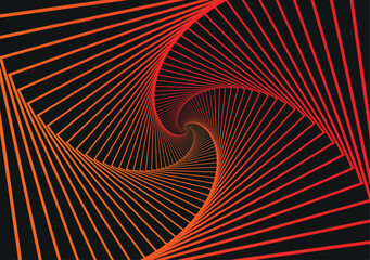 Naklejka premium Wallpaper abstract illustration Red and Orange