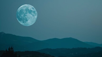 Fototapeta na wymiar full moon night