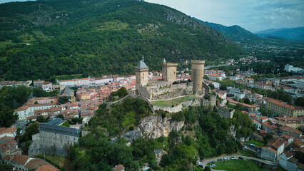 Fototapeta premium Foix and Mirepoix, two romantic cities in the south of France
