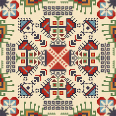 Traditional Bulgarian embroidery vector pattern