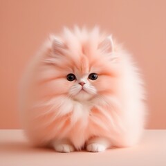 Fototapeta premium Peach fluffy cat