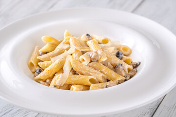Creamy mushroom penne