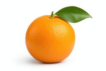 Ripe orange isolated on white background