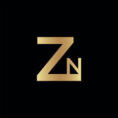 Fototapeta premium ZN, NZ, Abstract Letters Logo Monogram, ZN Letter Logo Design, luxury Initial letters ZN logo icon, Monogram Letter ZN Logo Design vector template, luxury letter zn logo,zn,nz letter logo 