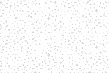 Vector abstract minimalist seamless pattern. Simple gray and white monochrome texture in hipster memphis style. Subtle modern minimal background with small geometric shapes. Funky repeatable design