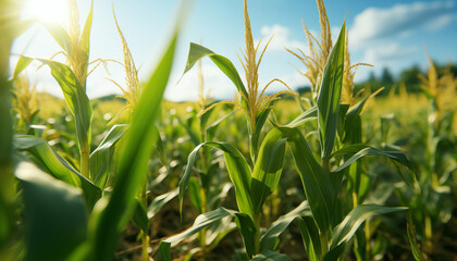 corn field close up. 