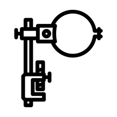 hoop stand embroidery hobby line icon vector illustration