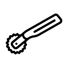 Obraz premium tracing wheel embroidery hobby line icon vector illustration