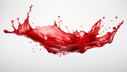 red wine splash isolated on white