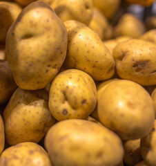potatoes on market stall
