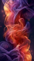 Fototapeta premium Vibrant Abstract Notebook Wallpaper for Mobile Generative AI
