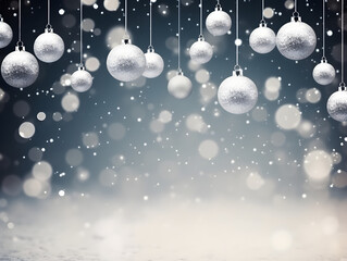 christmas background with balls