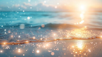 Water surface, magical glitter, soft colors