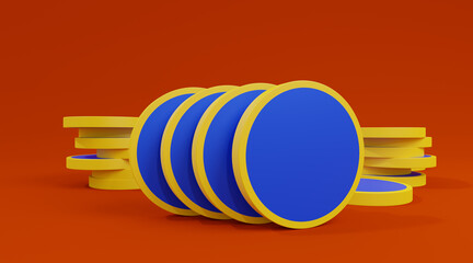 colorful discs, 3d render © neurostructure