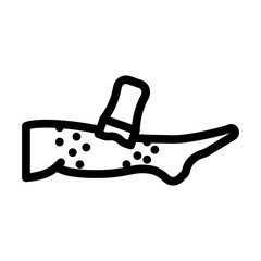 leg hair depilation female line icon vector illustration