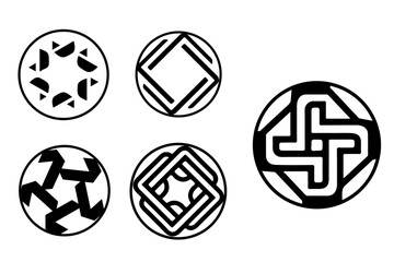 Camera shutter and lens diaphragm icons set. Collection of lens aperture, photo shutter, photo lens, shutter lens, camera shutter and camera lens icon. Flat style camera shutter icon vector . 