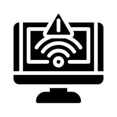 network troubles repair computer glyph icon vector illustration