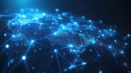 Global Connectivity Nexus - A visual representation of global connectivity, highlighting the intricate web of our digital world. 
