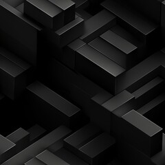 Dark black Geometric grid background Modern dark abstract texture seamless pattern