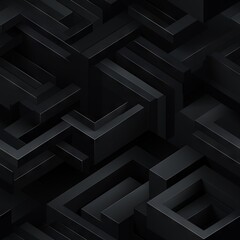 Dark black Geometric grid background Modern dark abstract texture seamless pattern