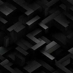 Dark black Geometric grid background Modern dark abstract texture seamless pattern