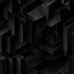 Dark black Geometric grid background Modern dark abstract texture seamless pattern