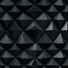 Fototapeta premium Dark black Geometric grid background Modern dark abstract texture seamless pattern