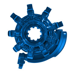 Metal abstract shape, 3d render © neurostructure