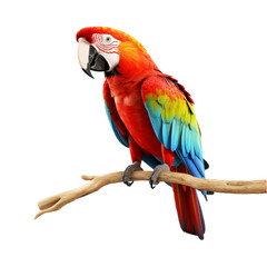 a parrot isolated on white background. With clipping path.