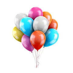 balloons isolated on white background. With clipping path.