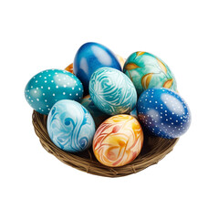 Fototapeta na wymiar Easter eggs isolated on white background. With clipping path.