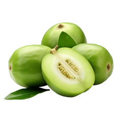 Obraz premium Feijoa isolated on white background. With clipping path.