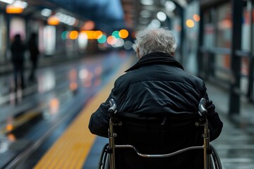 elderly person sitting in a wheelchair