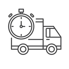 Delivery truck Vector Icon Design