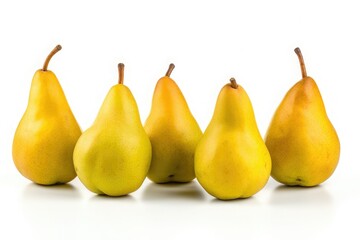 Ripe pears isolated on white background