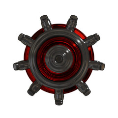 Metal abstract shape, 3d render © neurostructure