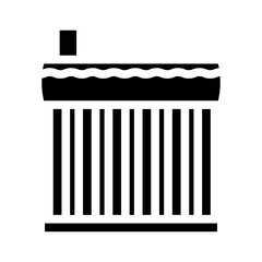 solar water heater glyph icon vector illustration