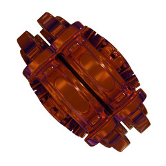 Metal abstract shape, 3d render © neurostructure