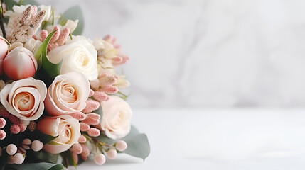 wedding bouquet on white background
