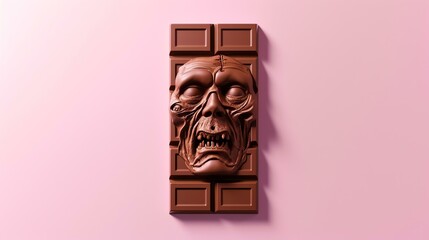 A frightfully delicious zombie-shaped chocolate bar offers a hyper-realistic treat. Made with high-quality ingredients, this spine-chilling confection is perfect for Halloween-themed parties
