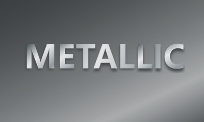 metallic text