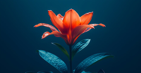 A striking color image of a The tulip haven't bloomed yet, captured in a 2:3 aspect ratio, where the soft, nuanced lighting - obrazy, fototapety, plakaty