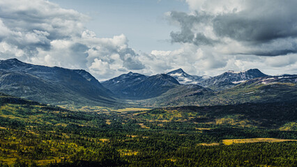 Majestic mountains in Norway. Trollheimen Mountains.