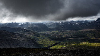 Beautiful mountains in Norway. Trollheimen Mountains.