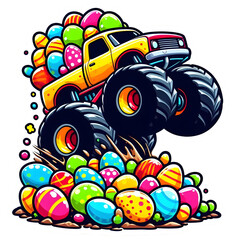 Cartoon Truck With Candy