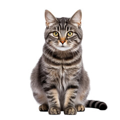 cat isolated on white background. With clipping path.