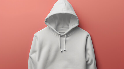 A minimalist hoodie mockup on a blank backdrop, highlighting its flawless texture and perfect fit. Show off your style with this timeless wardrobe essential.