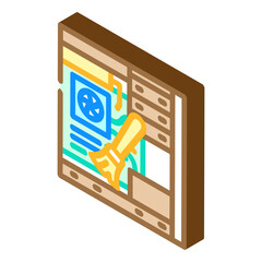 pc cleaning repair computer isometric icon vector illustration