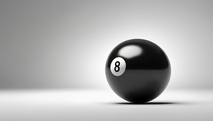 No. 8 black billiard ball on isolated white background

 - obrazy, fototapety, plakaty