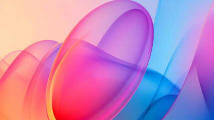 Background with soft light circle shapes in pastel pink and blue colors